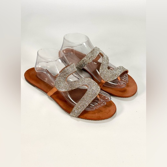 SCHUTZ  Women’s Embellished Fabia Flat Leather sandals - Picture 3 of 7